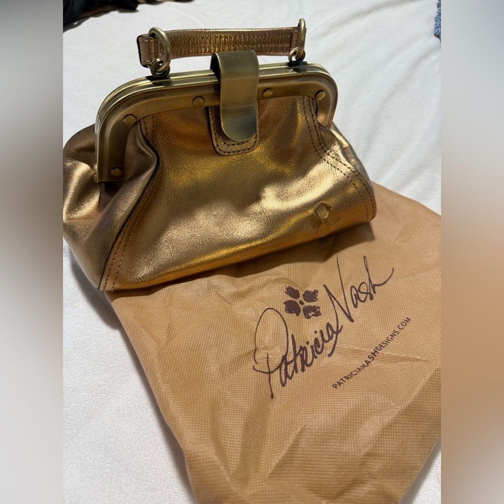 Patricia Nash Metallic Gold Wristlet